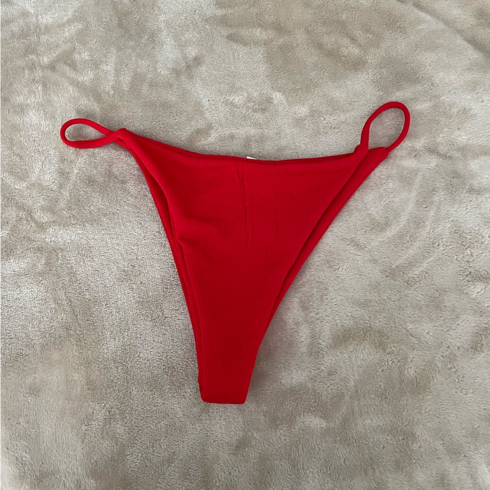Red bathing suit bottoms